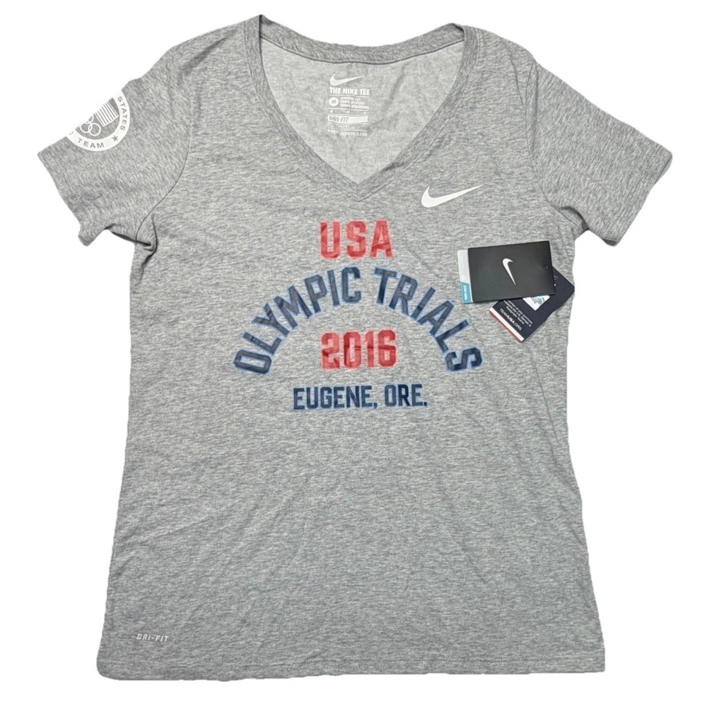Nike USA‎ Olympic Trials 2016 Dri-FIT Shirt Womens Medium NWT Eugene Oregon